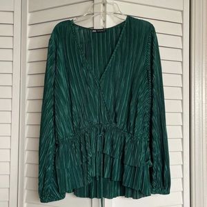 ZARA green top